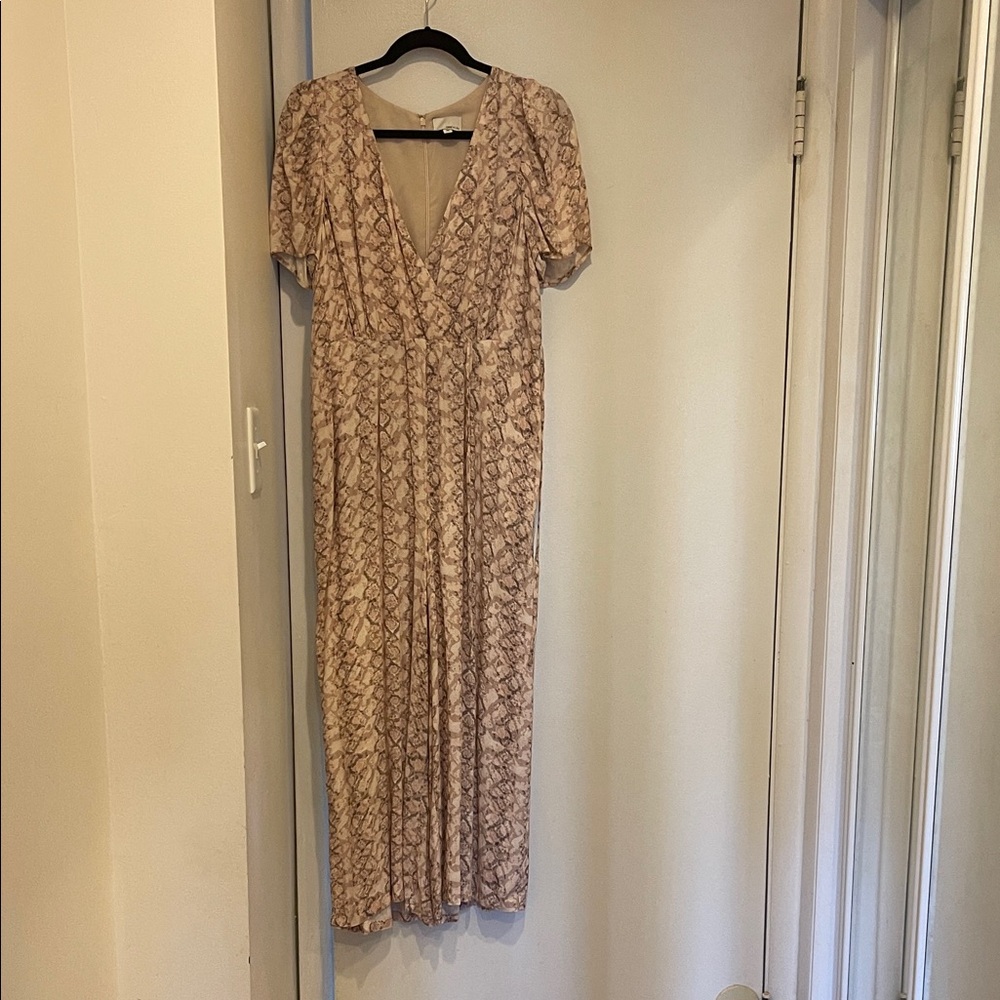 Greylin Blush Snake-Print Maxi Dress